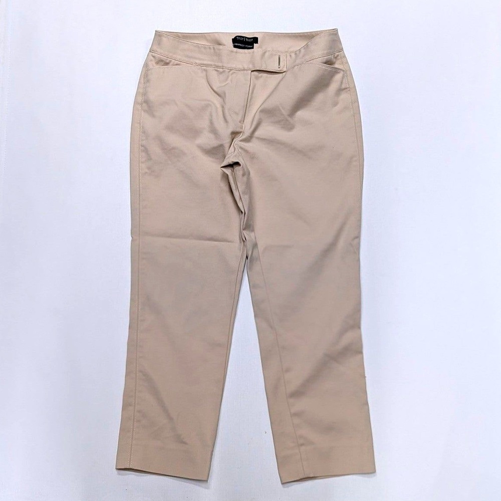 Quiet Luxury Slim Ankle Pants Cream Office Siren‎ White House Black Market 10R